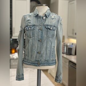 AE Distressed Denim Jacket Size XS Same Day Shipping
